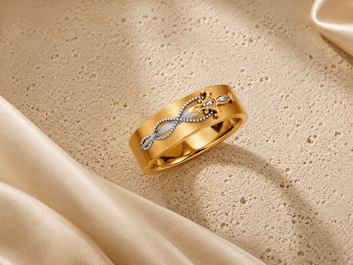 Dagger & Pearls ring